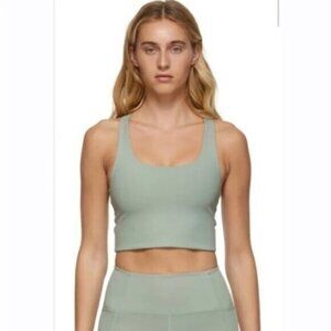 Girlfriend collective Paloma Sports Bra Sage green Racerback Full coverage